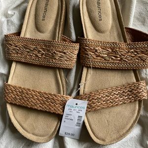 Slip on flat sandals